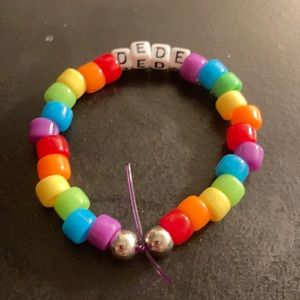 Rainbow name bracelet